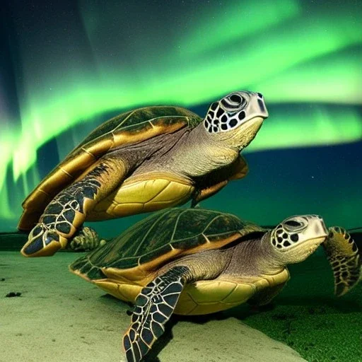 turtle and aurora