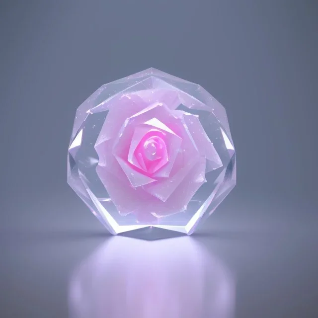 transparent crystal rose, crystallized