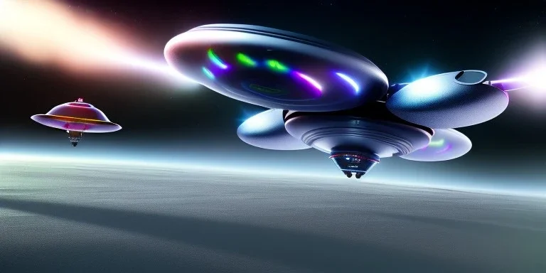 extra-terrestrial, 8K, photo realistic, highly detailed, lught ufo, light colors