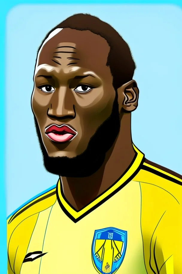 Romelu Lukaku Belgian football player cartoon 2d