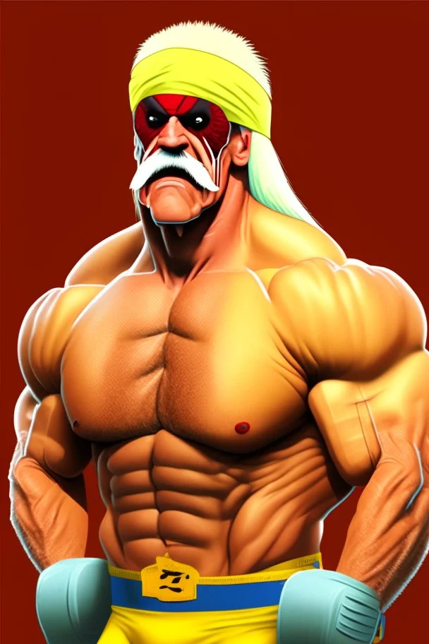 Hulk Hogan Professional wrestler catoon 2d