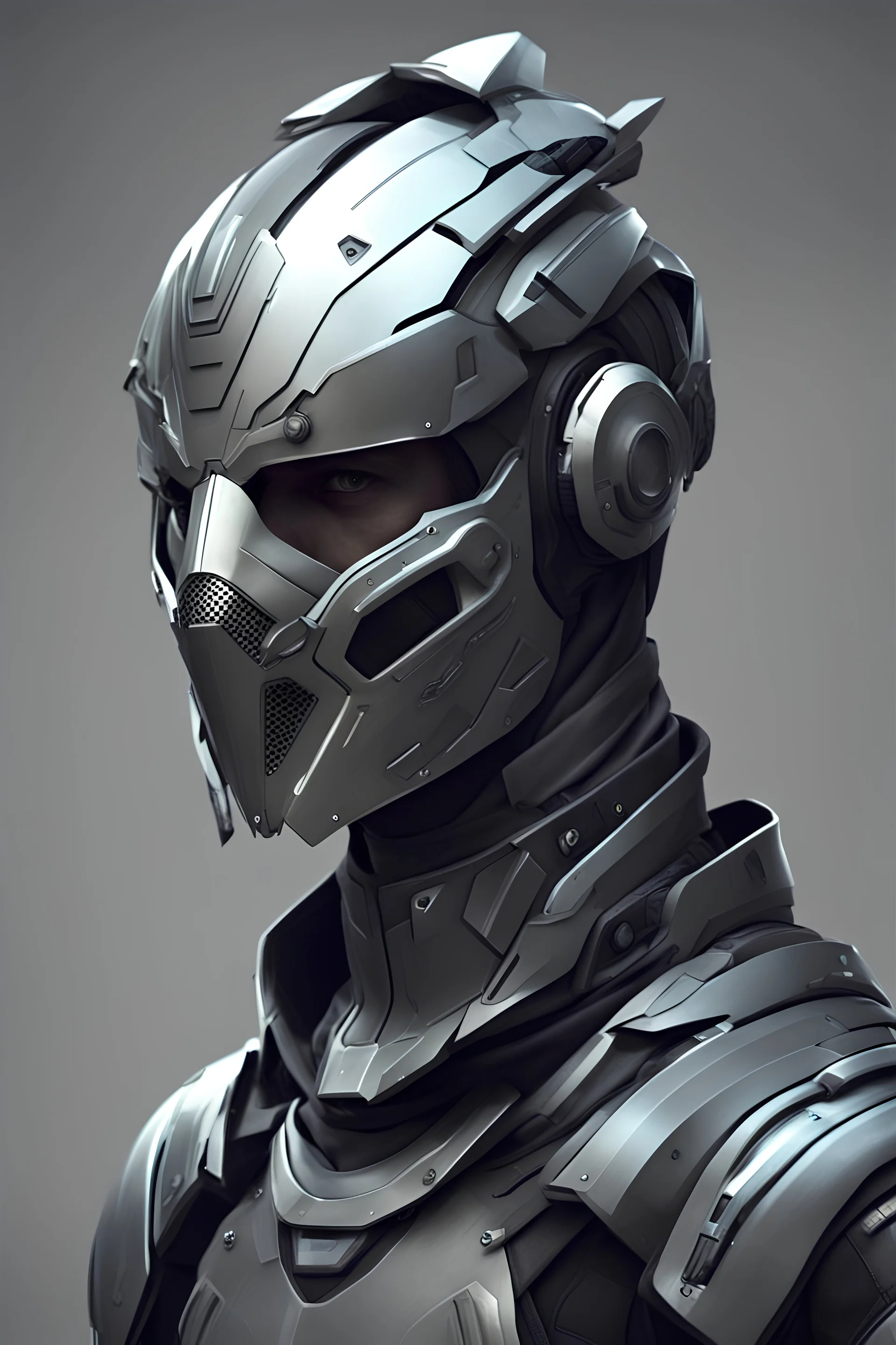 Futuristic armour, male, mask/helmet