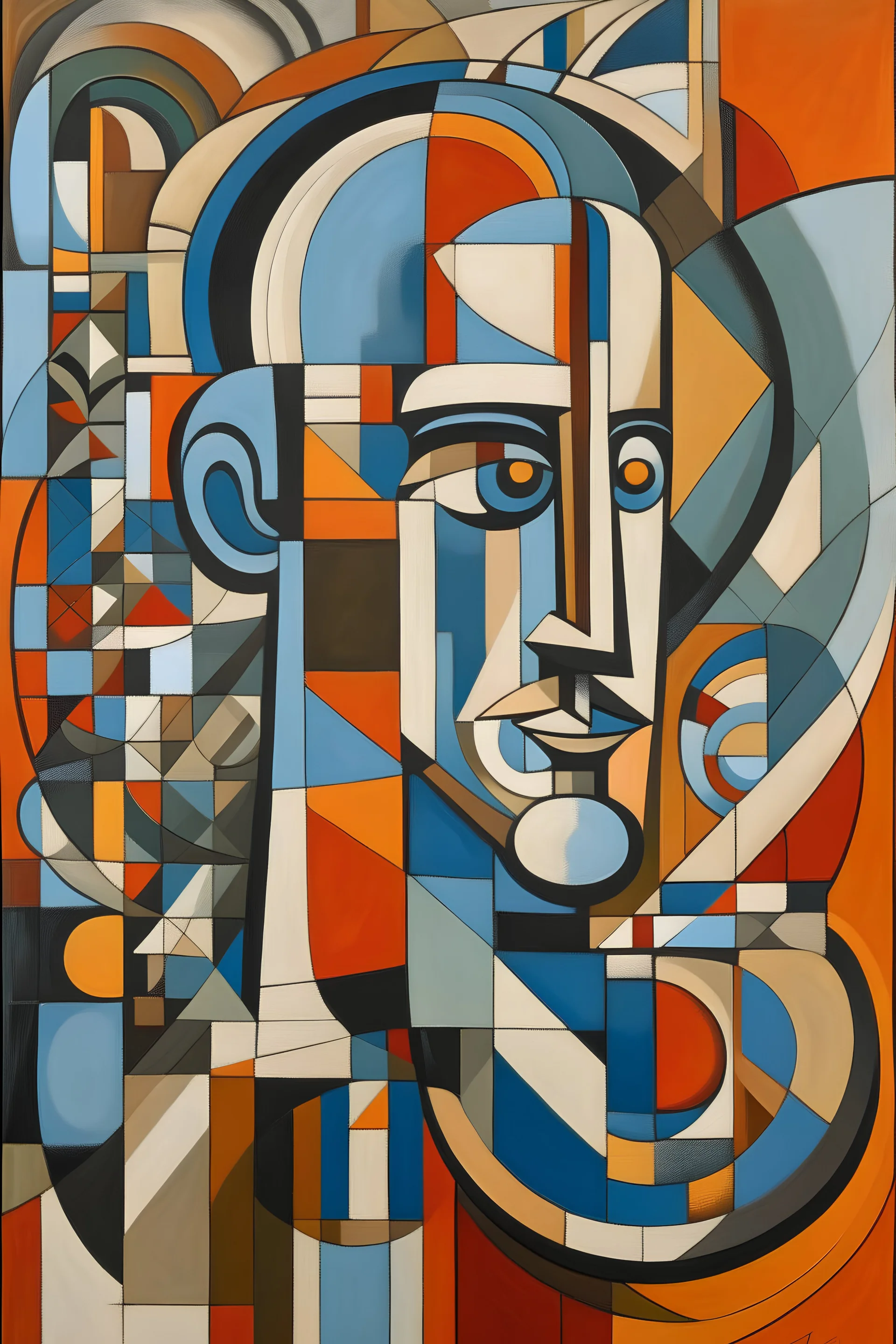 cubist artwork of Albert Eistein