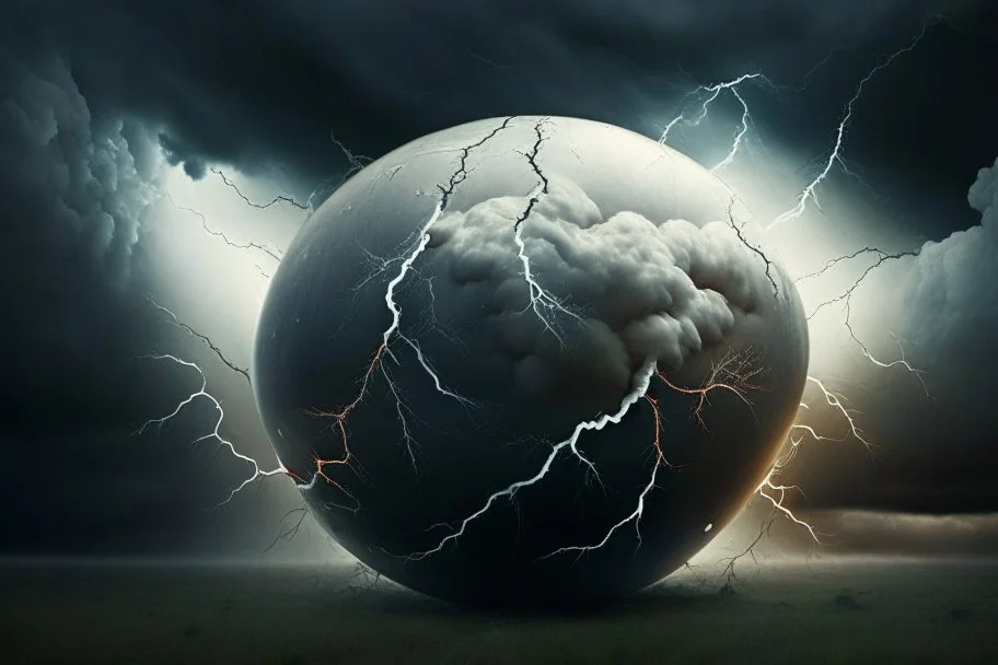 Ball full of thunder storms