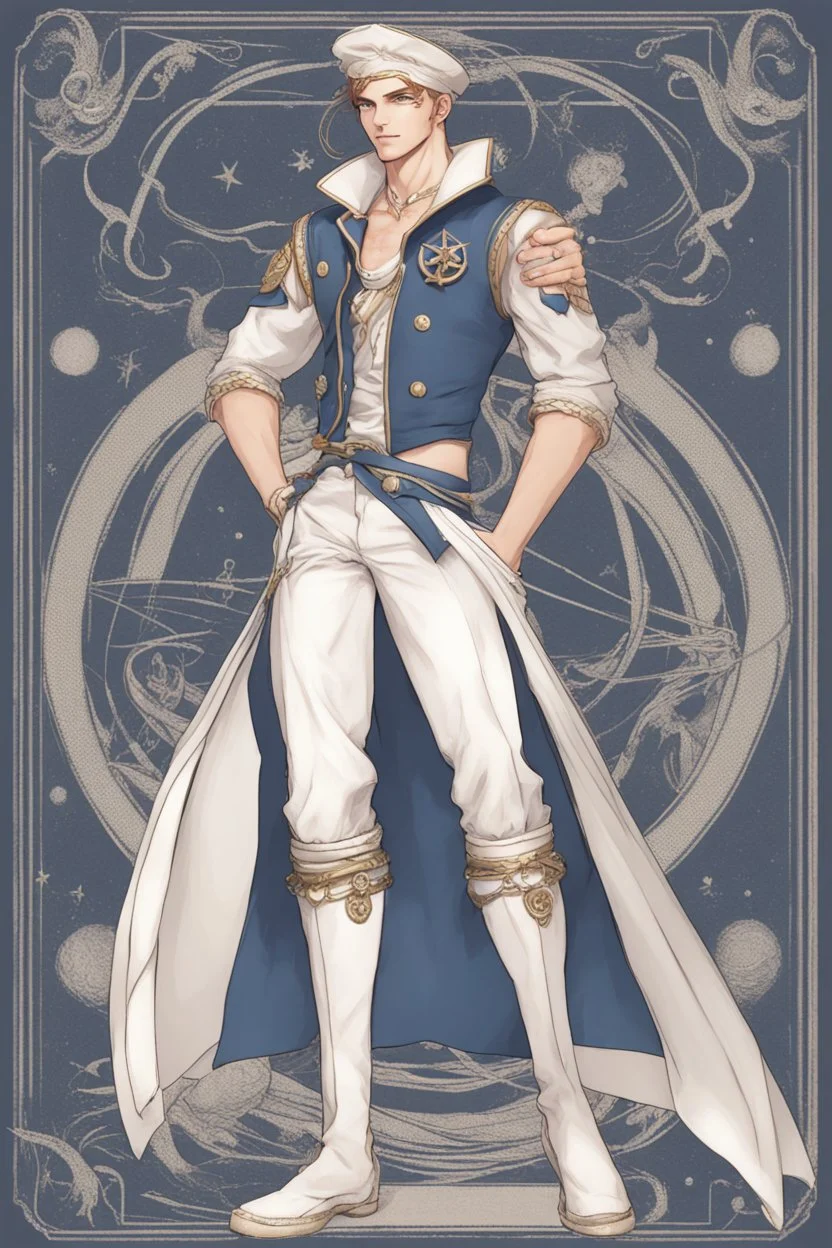 a fantasy sailor, male