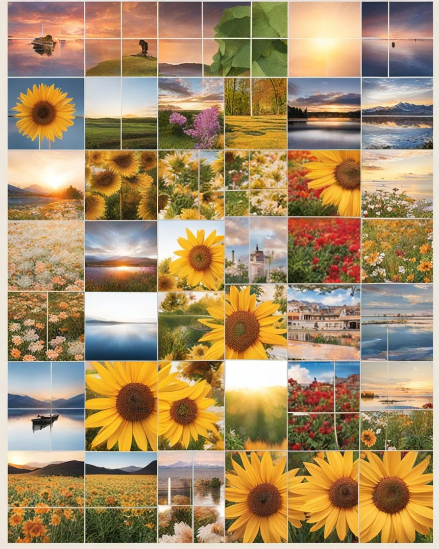 split the image in squares, in 8x8, mix the squares positions to create a mixed piece of art