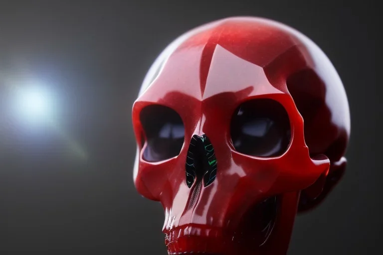 Crystal alien skull