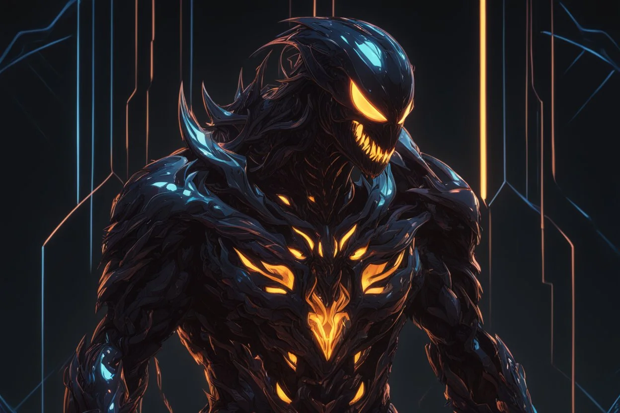 grendel machine in 8k solo leveling shadow artstyle, Crystal and Symbiote them, neon effect , magic circle, close picture, full body, apocalypse, intricate details, highly detailed, high details, detailed portrait, masterpiece,ultra detailed, ultra quality