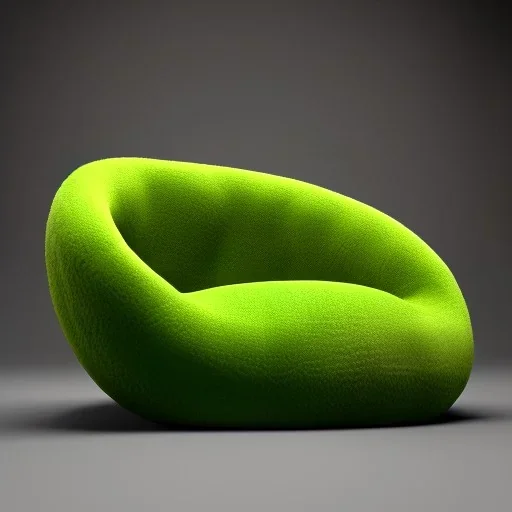 Couch in the shape of an avocado