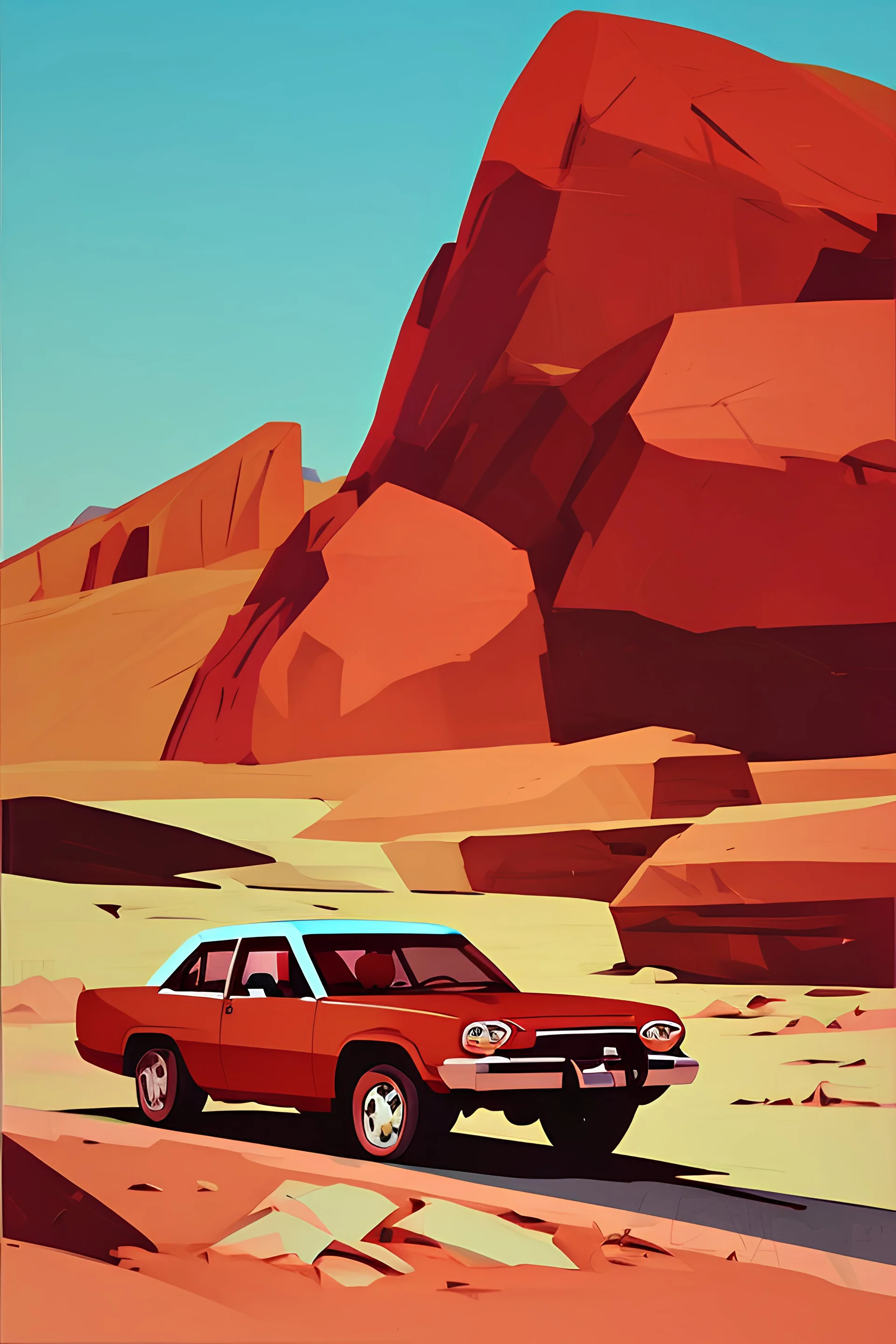 a red blooded desert valley cel shading