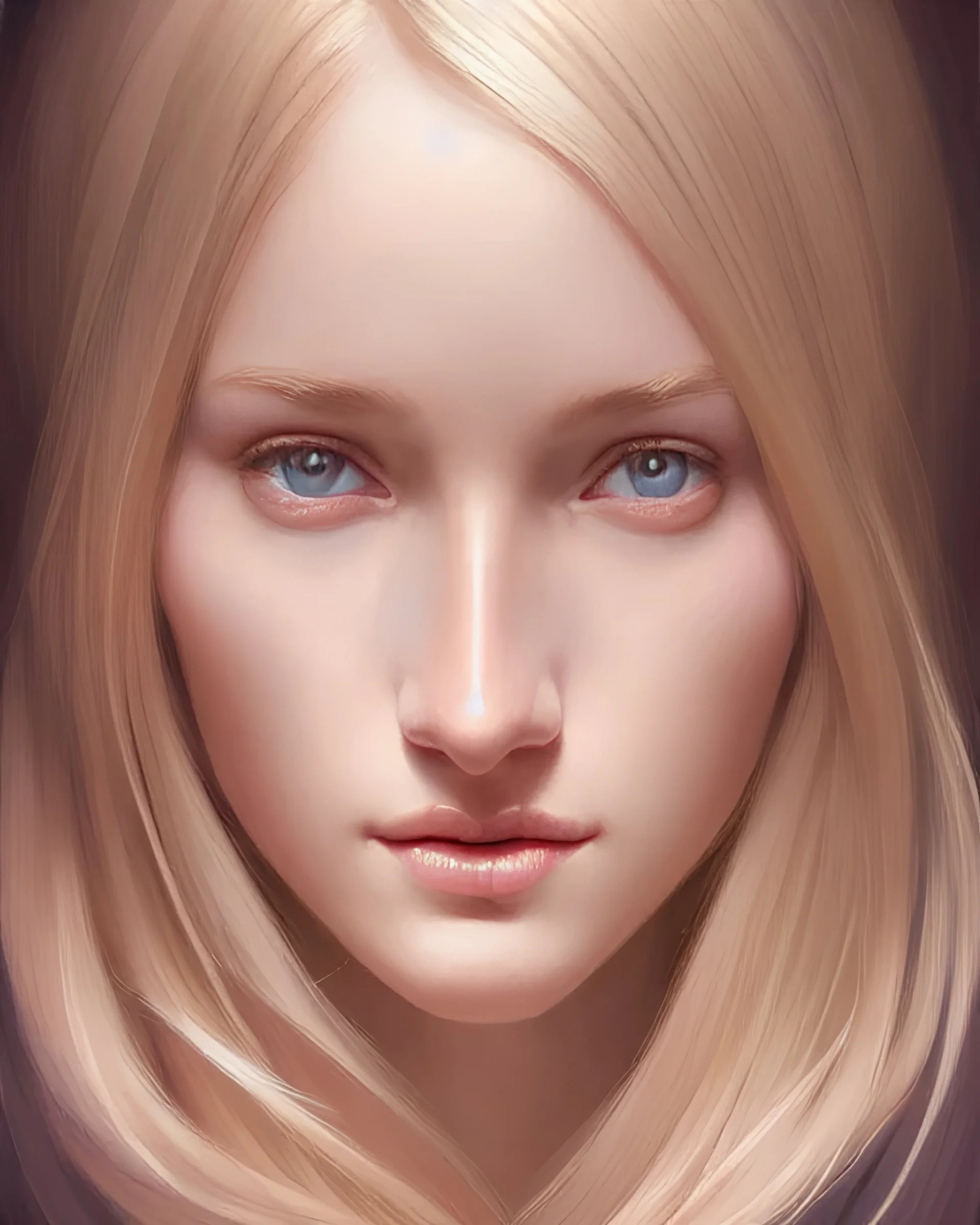 beautiful feminine face! portrait of young woman blessed by god with ever - increasing physical and mental perfection, blonde hair, symmetrical! intricate, elegant, highly detailed, vision of holy perfection!! smile, digital painting, artstation, concept art, smooth, sharp focus, illustration, art by artgerm and greg rutkowski and alphonse mucha