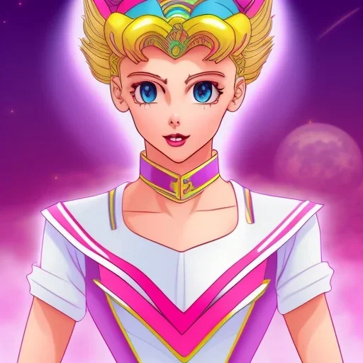 sailor moon con pelo largo i rubio