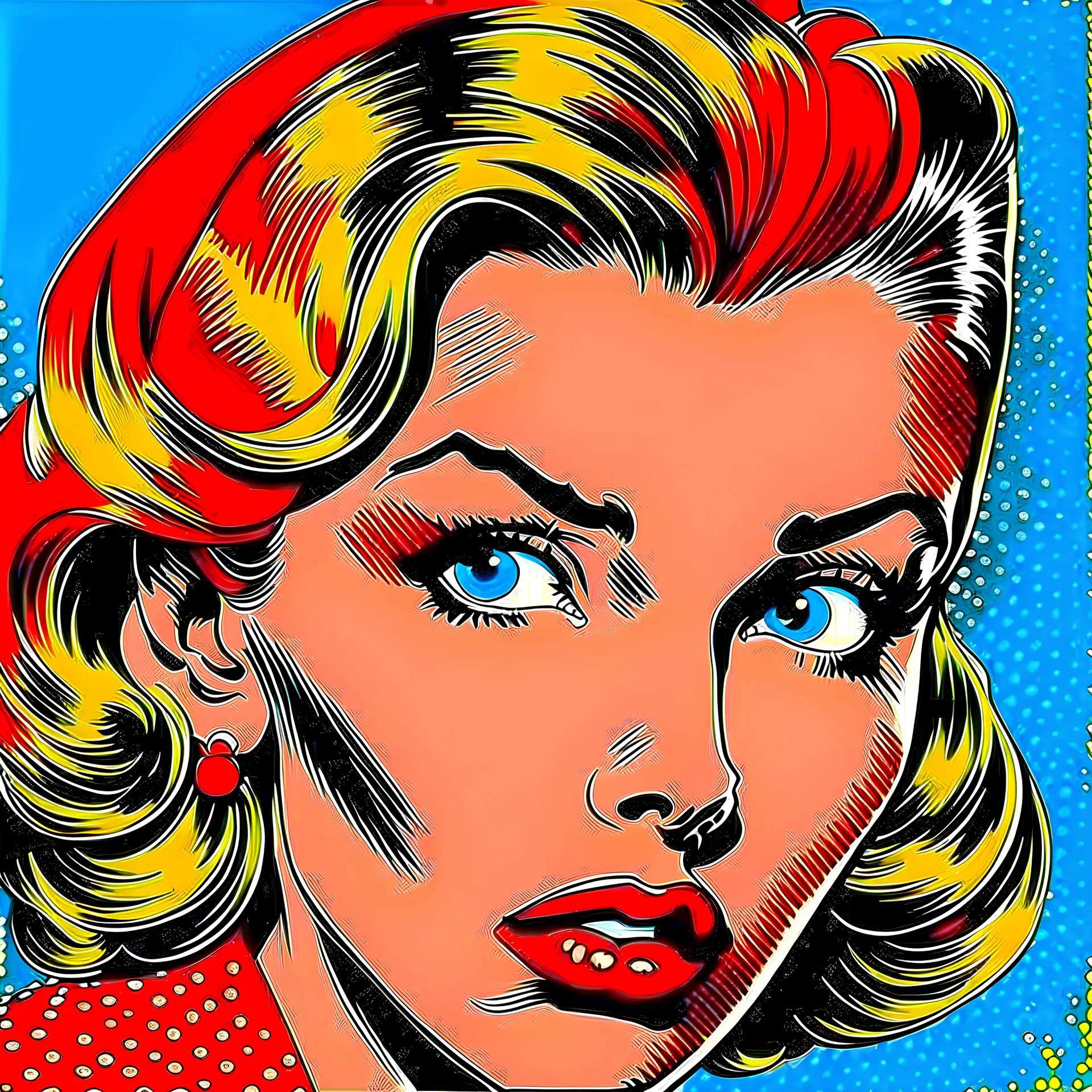 woman pop art hush ilustration