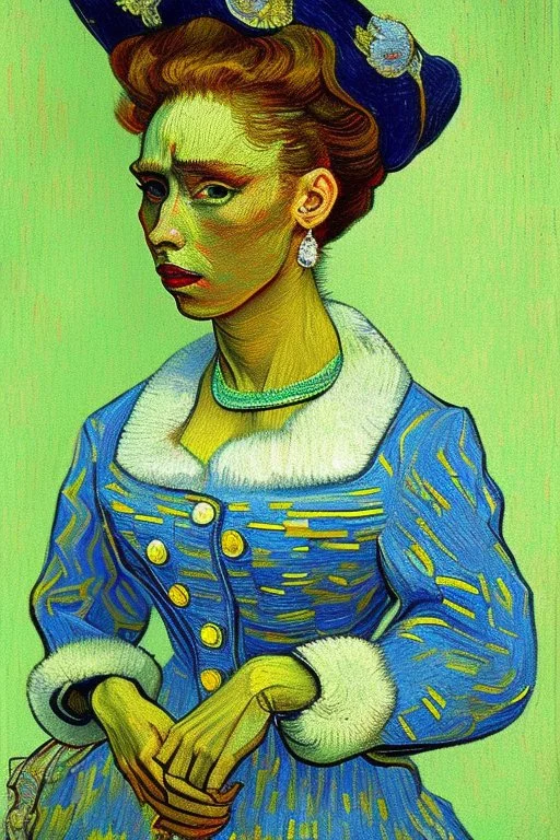 Portrait of a drag queen by Van Gogh