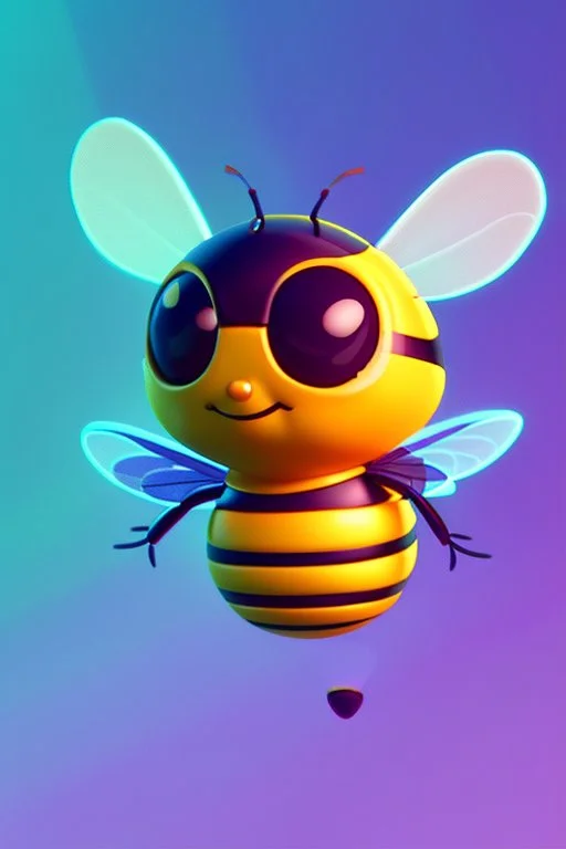 Cute bee as pfp animation style