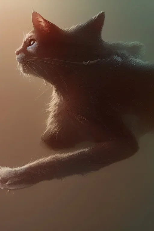 a cat design, character sheet, moebius, greg rutkowski, zabrocki, karlkka, jayison devadas, phuoc quan, trending on artstation, 8k, ultra wide angle, zenith view, pincushion lens effect