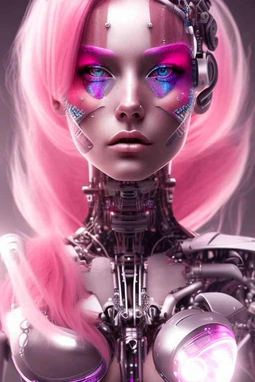 cyborg, pink hair, sexy, perfekt, real, dream