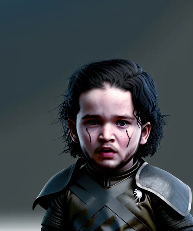 Jon snow toddler, full body, angry, dragon, dramatic lighting, hyper realistic