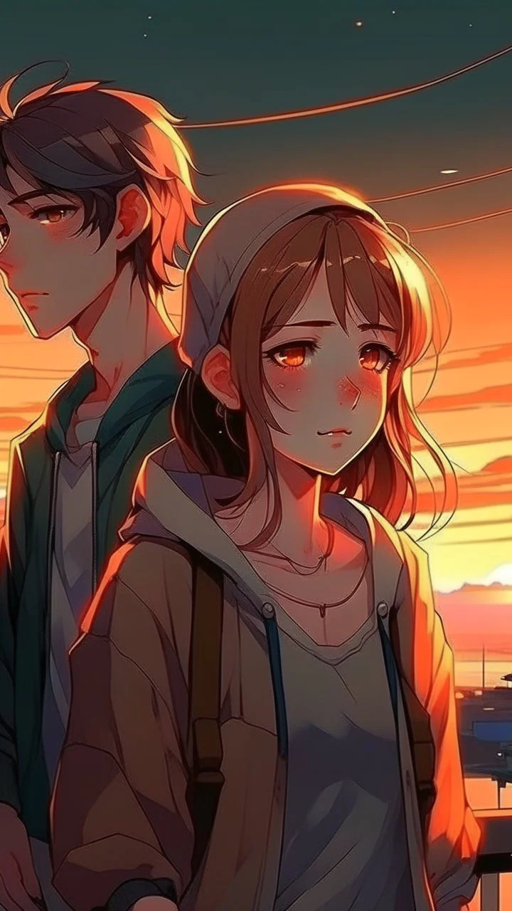 sunset, lofi colors, lofi vibes, cool colors 2 girl