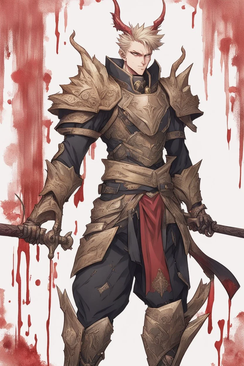 Armored man Blood Elf by style of "Jujutsu Kaisen"