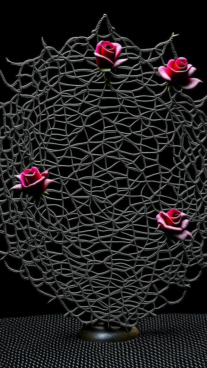 roseflower made of barbedwire