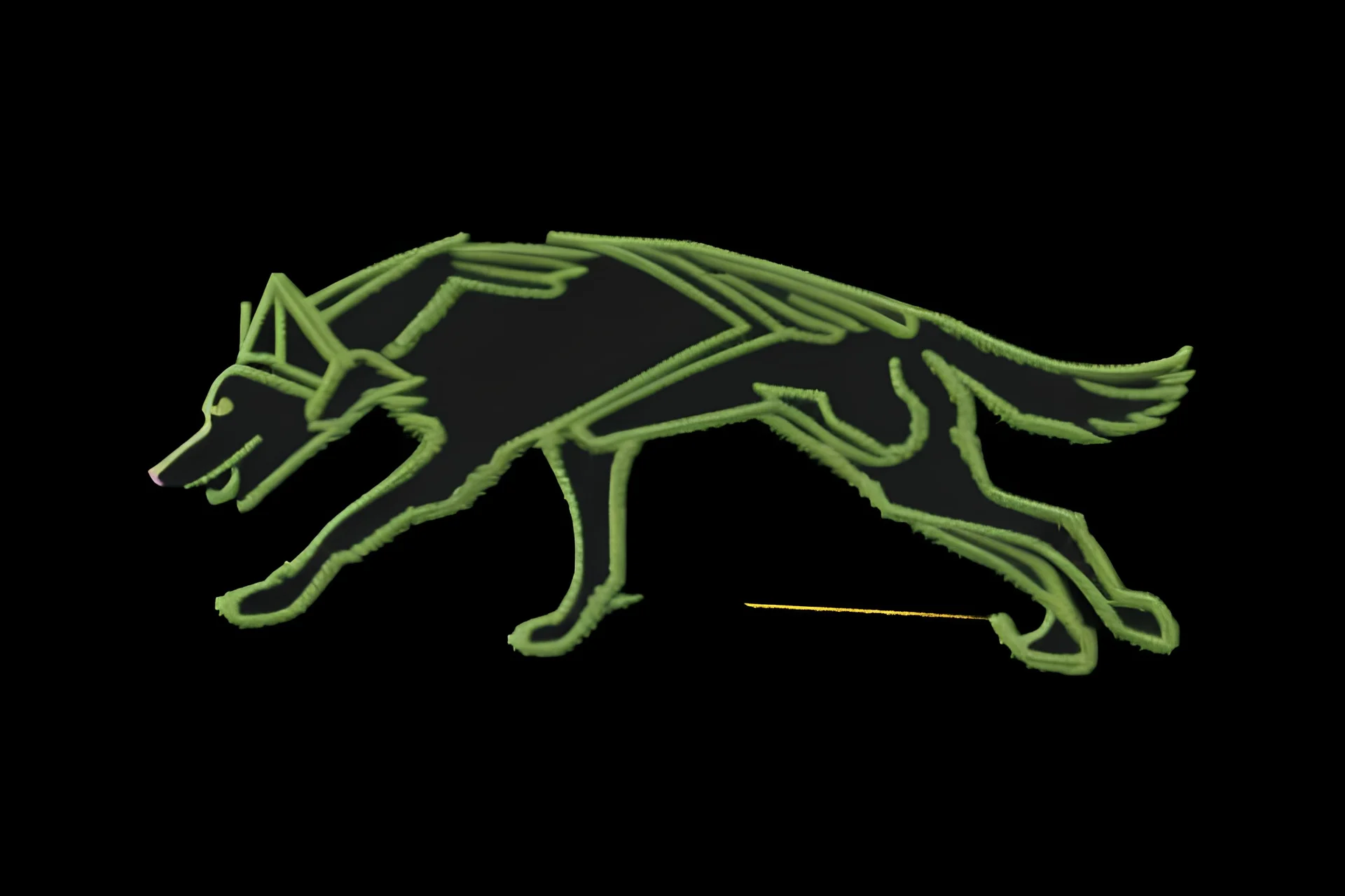 Running dog art create this picture again as a line art