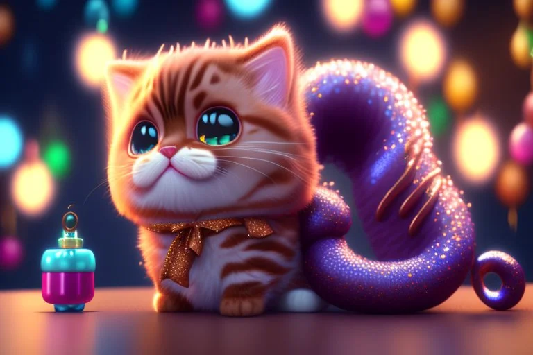 cute fluffy pixar chibi cat, new years eve scene, champagne, twisted serpentine, fireworks Weight:1 detailed matte painting, deep color, fantastical, intricate detail, splash screen, complementary colors, fantasy concept art, 8k resolution trending on Artstation Unreal Engine 5 Weight:0.9