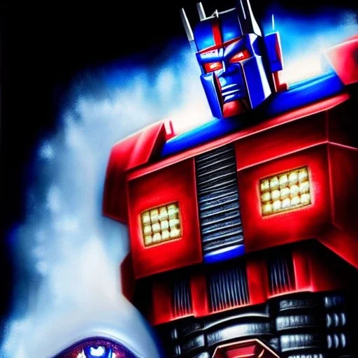 ultra detailed fullbody portrait of optimus prime, extremely detailed digital painting, intrincate, extremely detailed face,crystal clear Big Glowing eyes, mystical colors , perfectly centered image, perfect composition, rim light, beautiful lighting, 8k, stunning scene,extremely sharp detail, finely tuned detail, ultra high definition raytracing, in the style of robert e howard and pablo oliveira and Ken Kelley and Ohrai Noriyoshi and Simon Bisley