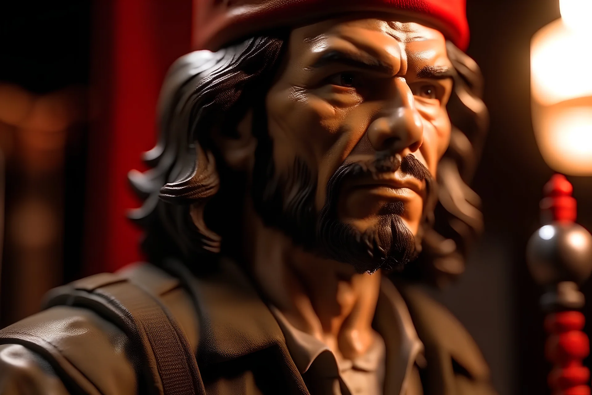 4k full realism full details full lights che guevara en robot termniator