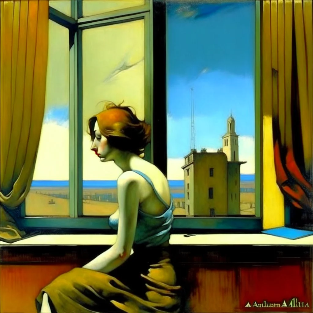 window, Alex Maleev, Leonor Fini, Yves Tanguy