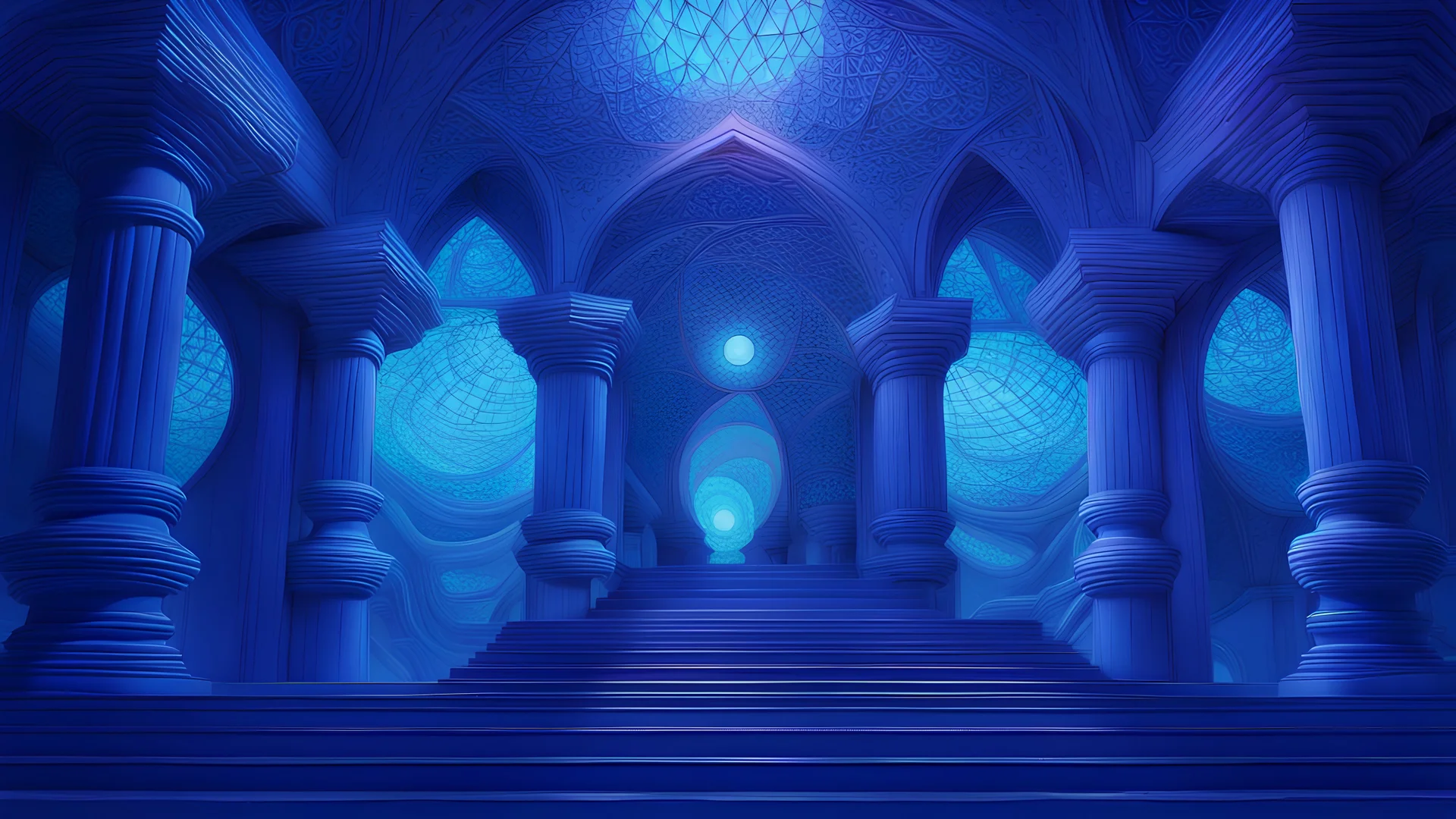 iridescent, scales, islamic architecture, blues, textured, intricate, ornate, shadowed, pale muted colors, 3D, highly detailed, deco style, by Tim Burton, by Dale Chihuly, by Hsiao-Ron Cheng, by Cyril Rolando, by h. r. giger $plastic$ grid:true 0 Generate Similar