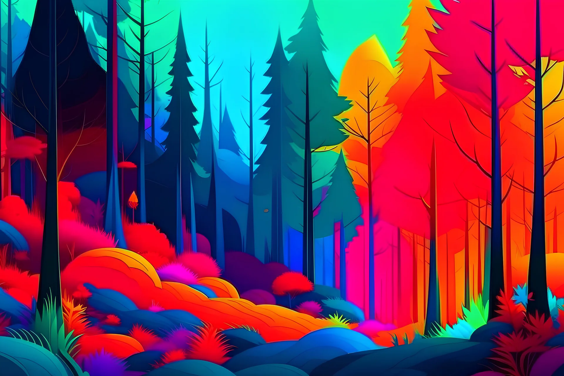 bosque colorido