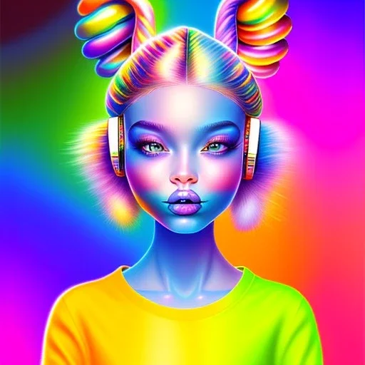 Lisa Frank girl, cute, beautiful