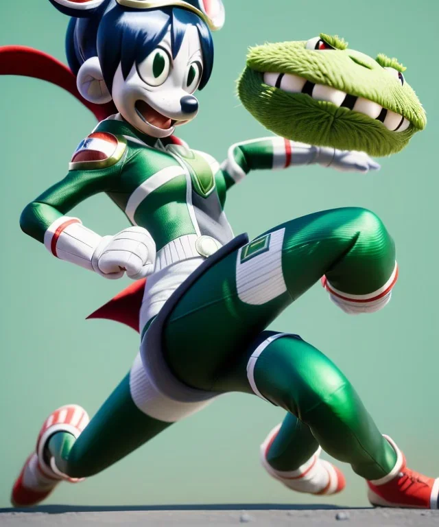 My hero academia tsuyu asui also known as froppy in a realistic style, realistic, fantasy, unreal engine