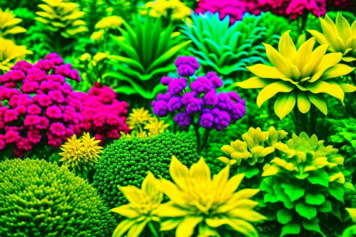 Colorful and beautiful plants .