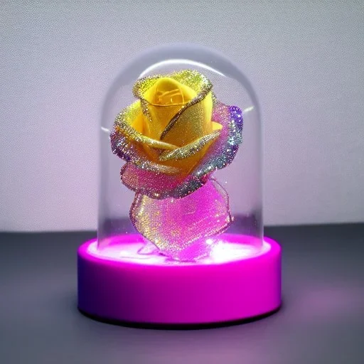 transparent multicolor crystal rose