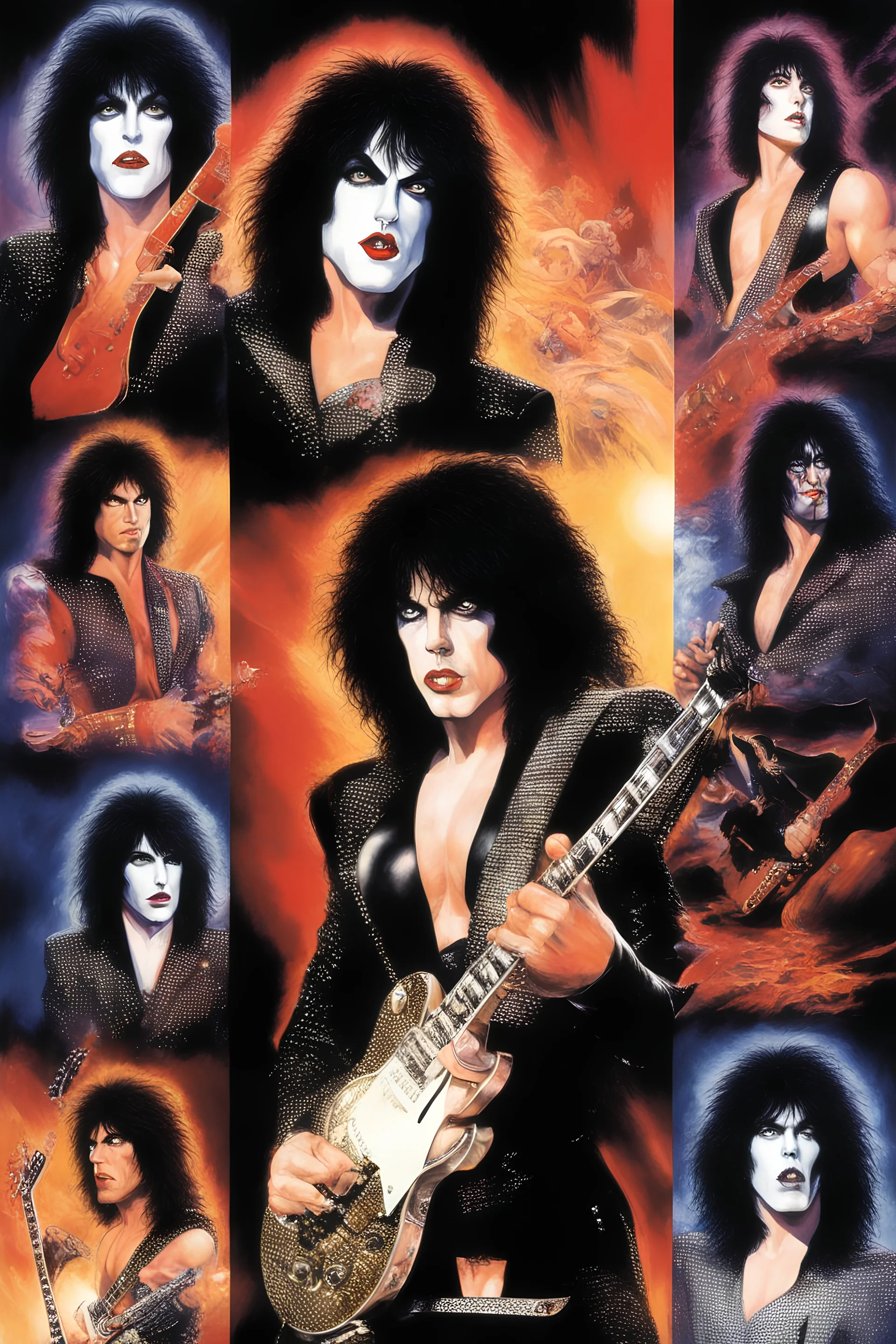 paul stanley full color movie poster art by Alex Ross