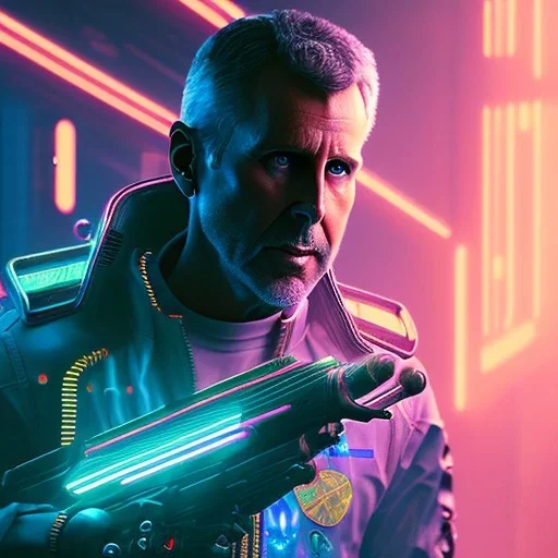 cyberpunk 2099 blade runner 2049 neon dynamic lighting naïve art retroism serene space