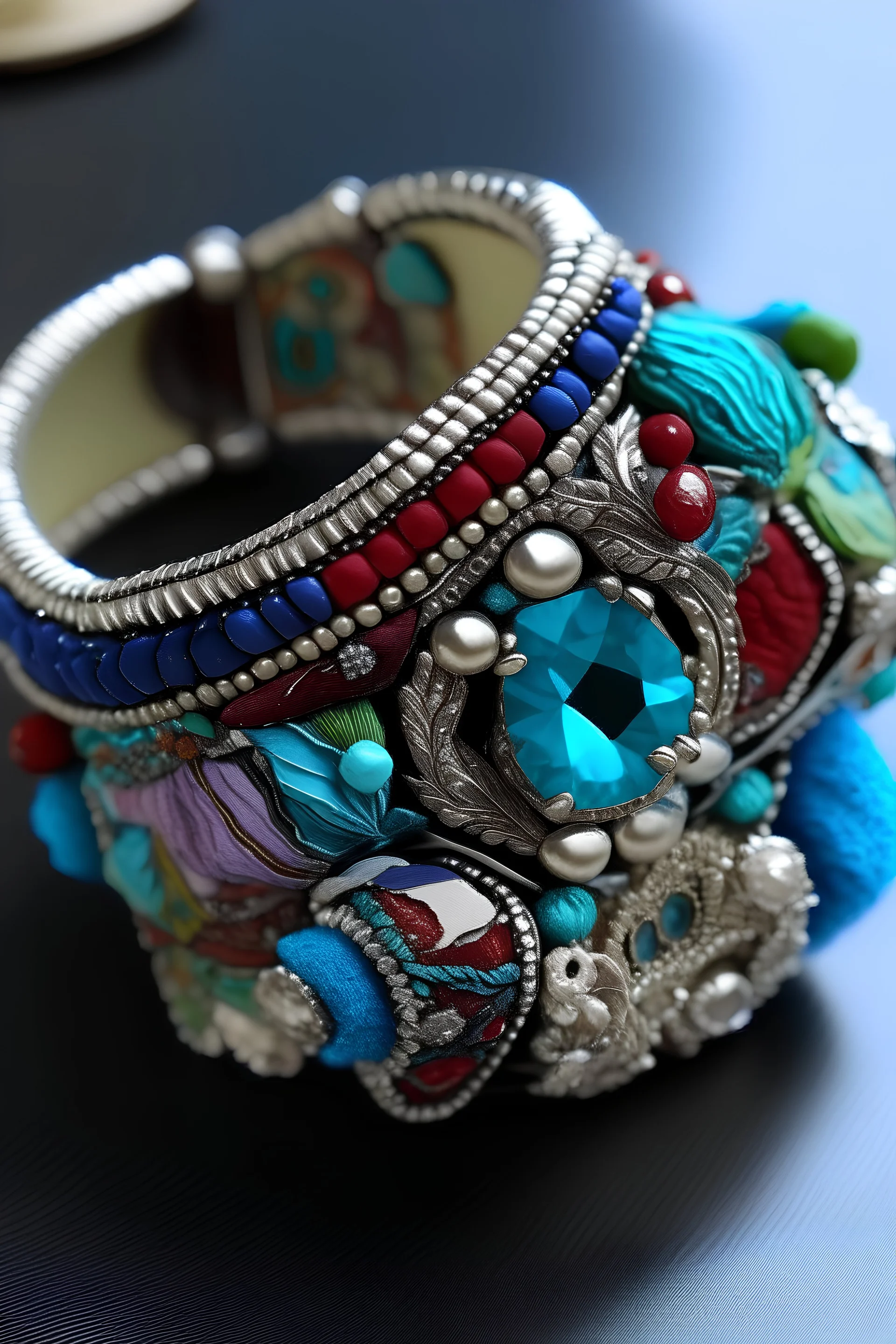 lovely patchwork with gemstone
