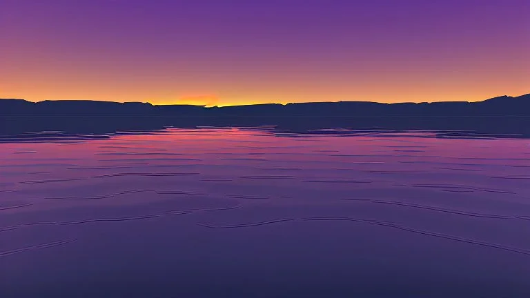 sunset over the light rippling waters of the bay