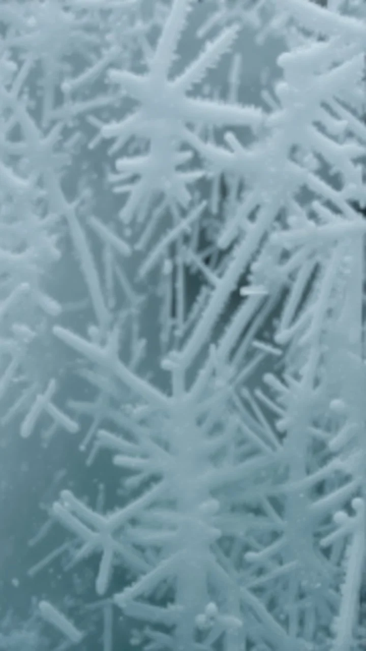 frost formed over glass
