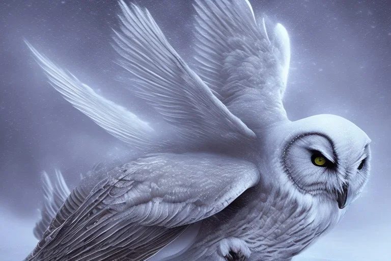 snow winged OWL