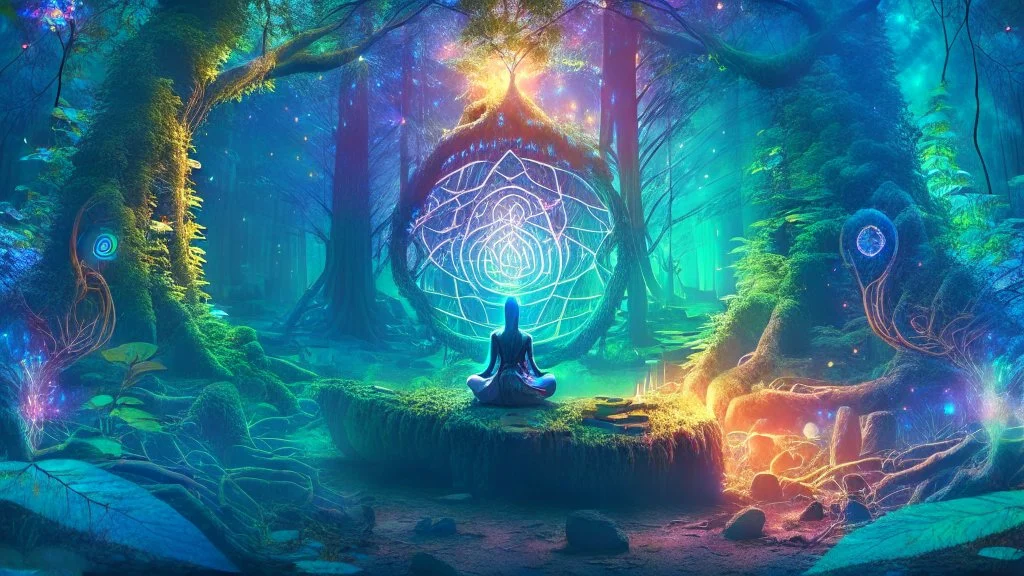 magical forest, meditation, chakras, UHD, pohoto