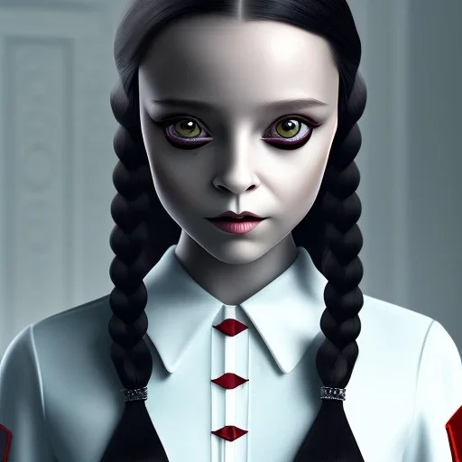 wednesday addams rolünde oynayan jenna ortega