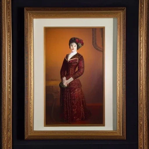 Full body portrait, painting, medium shot lady Antique