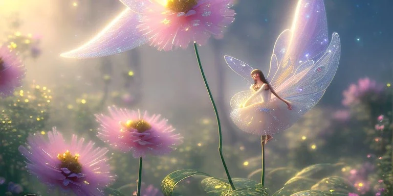 crystal subtle flower in a galactic ambiance beautiful fairy, transparent, delicate colors, in the foreground, full of details, smooth，soft light atmosphere, light effect，vaporwave colorful, concept art, smooth, extremely sharp detail, finely tuned detail, ultra high definition, 8 k, unreal engine 5, ultra sharp focus