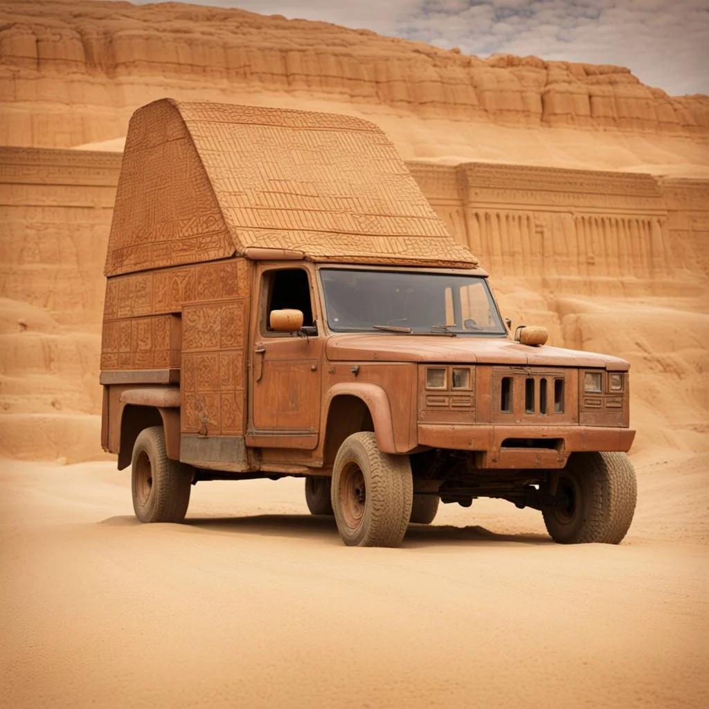 Which make and model of pickup truck was driven by the Pharoah Hatshepsut?