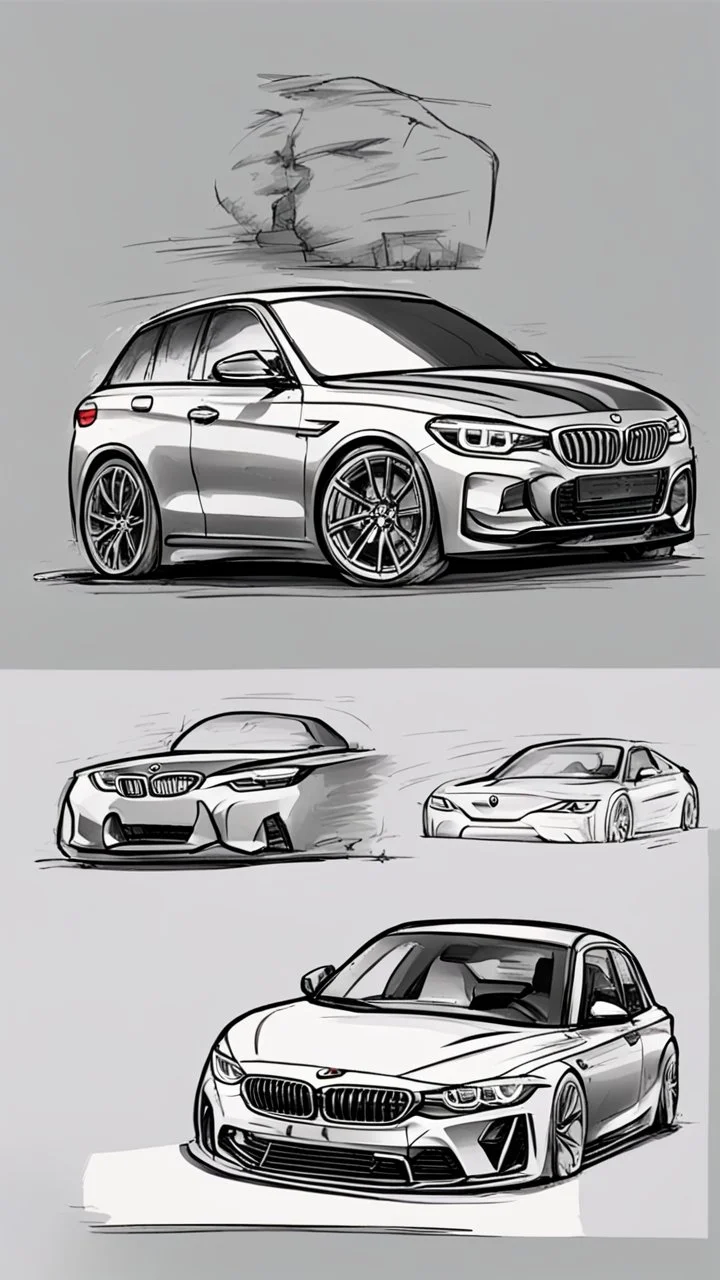 нарисуй счастливого владельца бмв