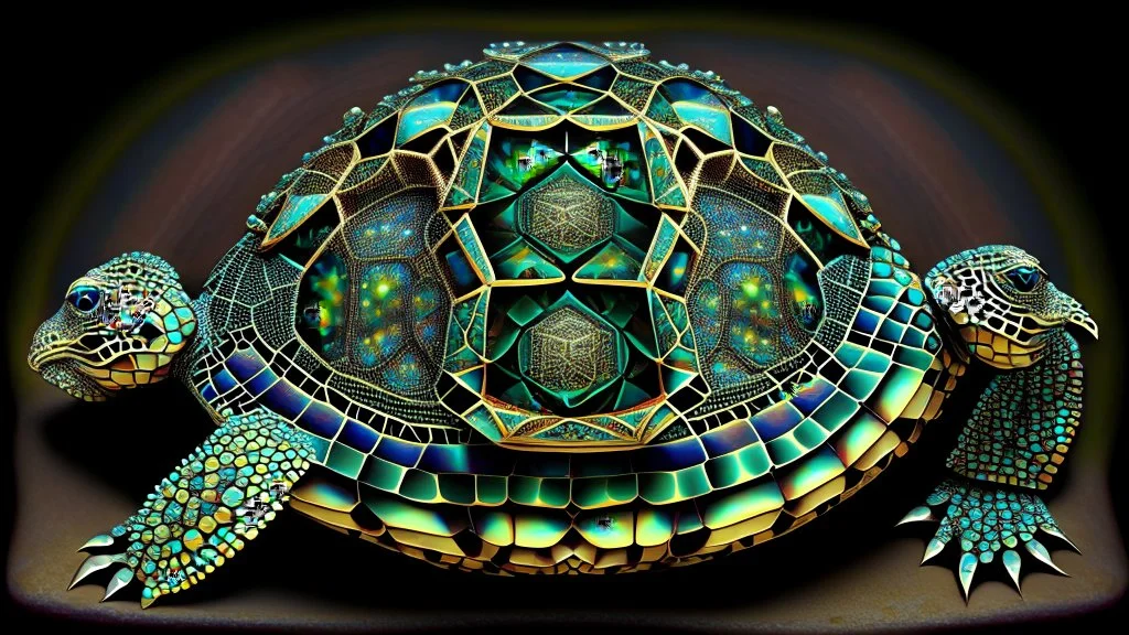 impossible octaedric jeweled paradox geometry impossible turtle with many eyes