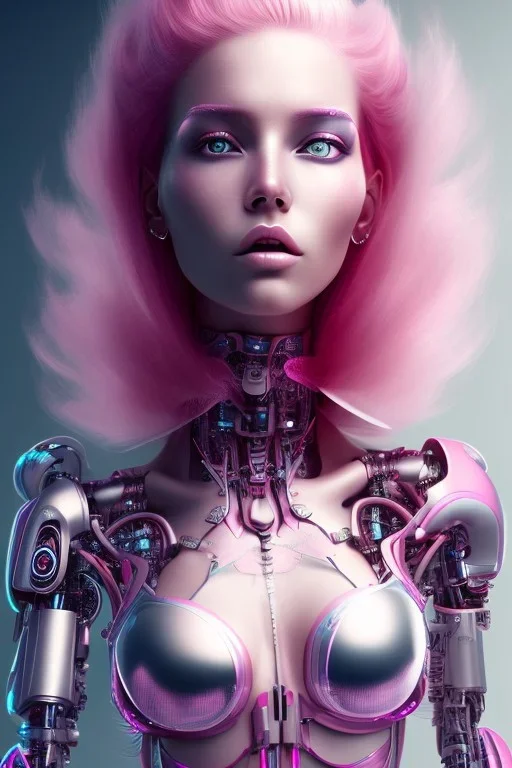 cyborg, pink hair, sexy, perfekt, real, dream